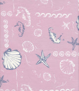Printed Linen Look Woven Fabric Under the Sea