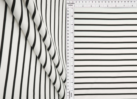 Ponte Knit Yarn-Dye Stripe Fabric