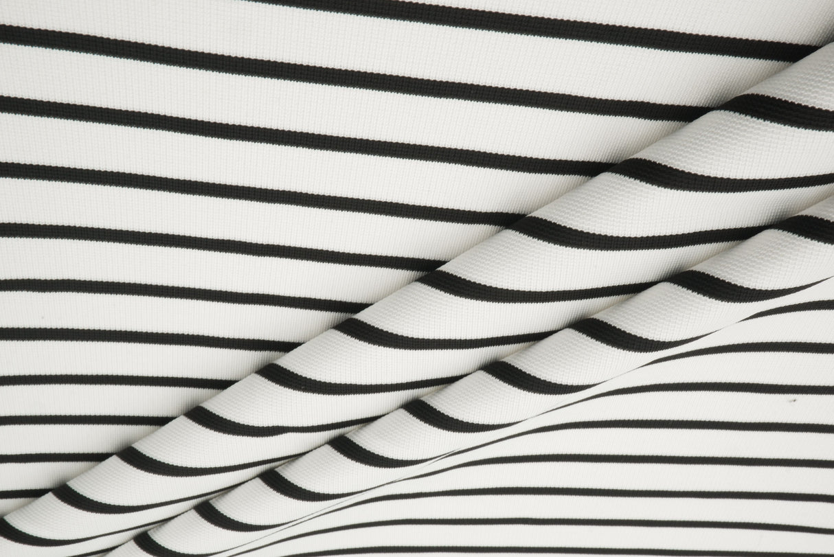 Ponte Knit Yarn-Dye Stripe Fabric