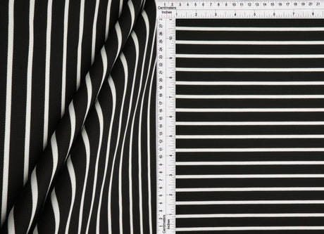Ponte Knit Yarn-Dye Stripe Fabric