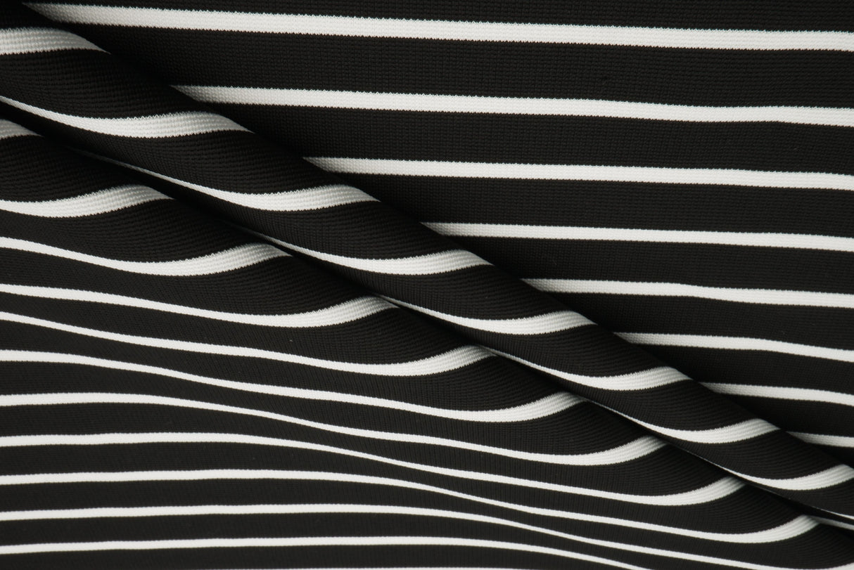 Ponte Knit Yarn-Dye Stripe Fabric