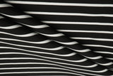1 Yard Yarn Dye Stripe Ponte Fabric 275 GSM Polyester Spandex Blend 58/60" Width