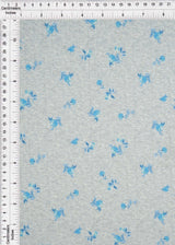 1 Yard 93% Polyester 7% Spandex Cotton-Style Pointelle Ditsy Floral Digital Print Fabric 58/60" Width