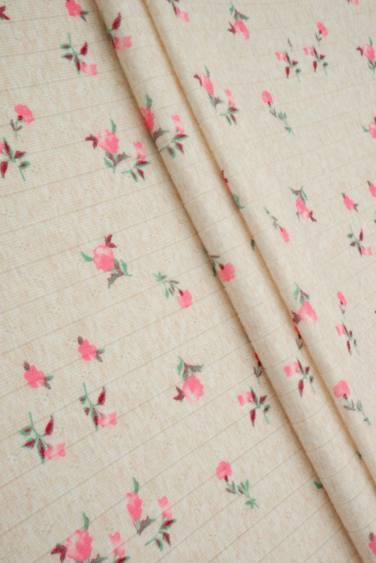Floral Pointelle Knit Fabric