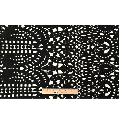 Black Novelty Guipure Lace