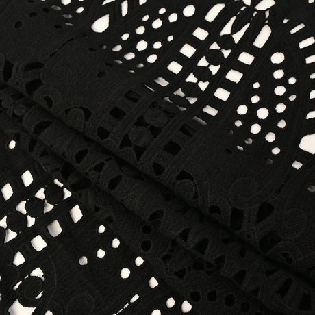Black Novelty Guipure Lace