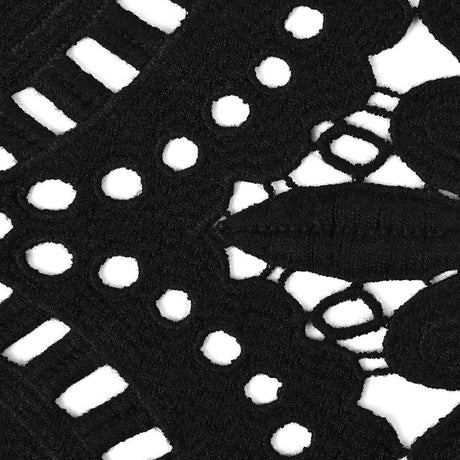 Black Novelty Guipure Lace