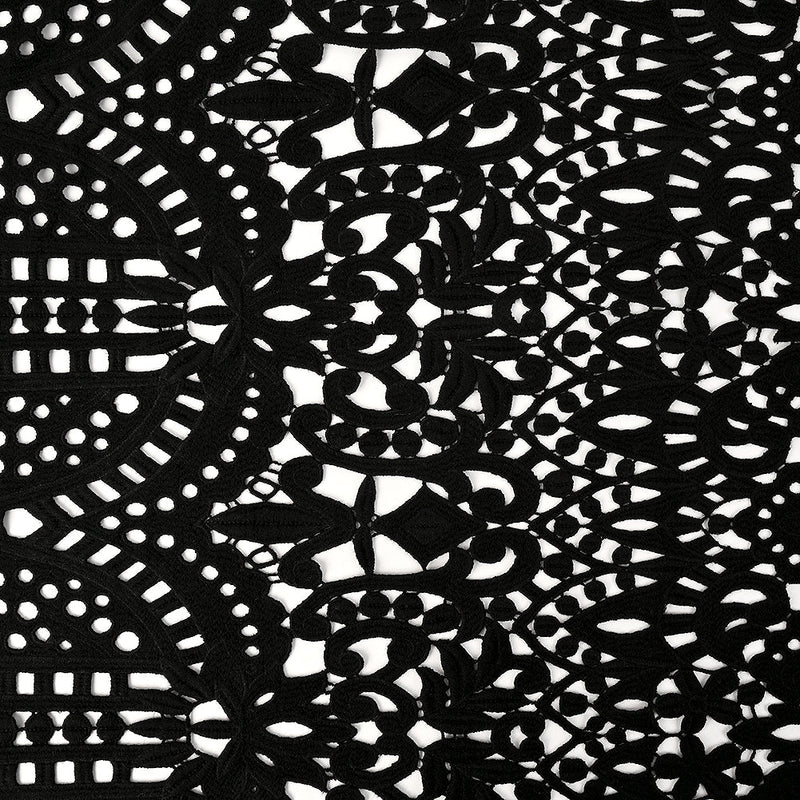 Black Novelty Guipure Lace