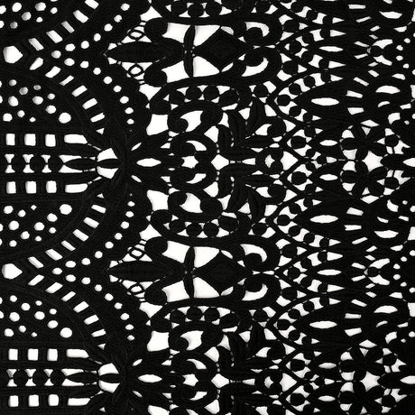 Black Novelty Guipure Lace