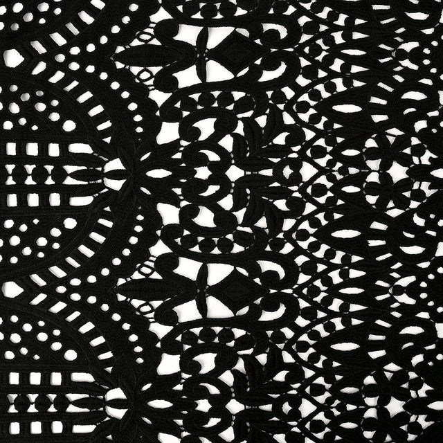 Black Novelty Guipure Lace
