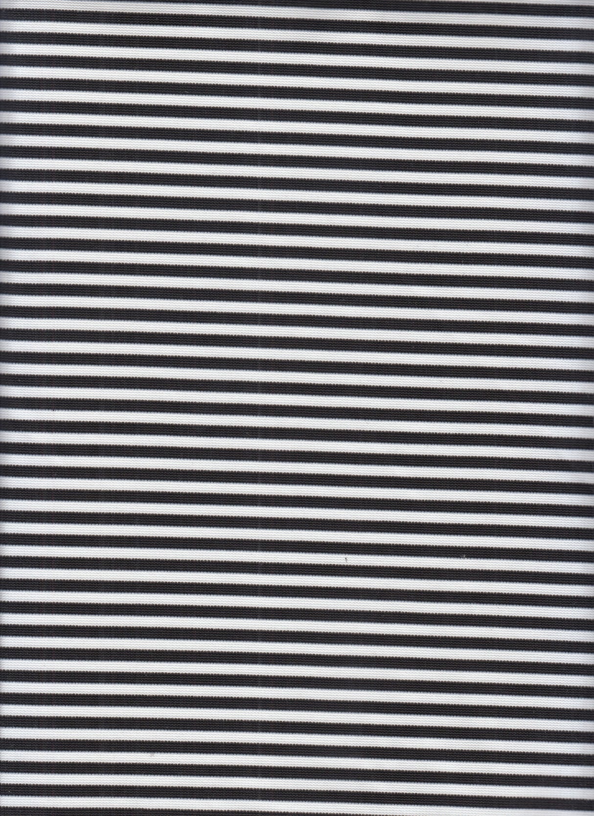 Ponte Knit Small Stripe Ivory/Black