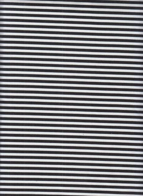 Ponte Knit Small Stripe Ivory/Black