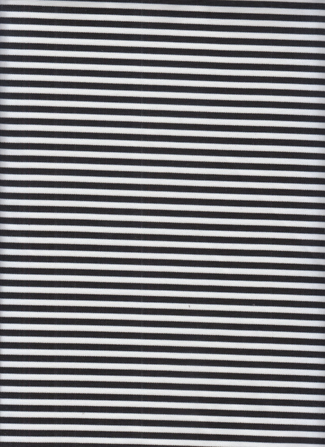 Ponte Knit Small Stripe Ivory/Black