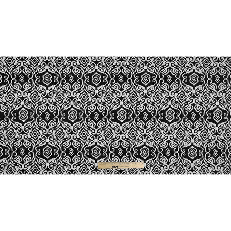 Black/White Printed Stretch Cotton Sateen