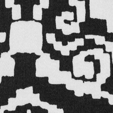Black/White Printed Stretch Cotton Sateen