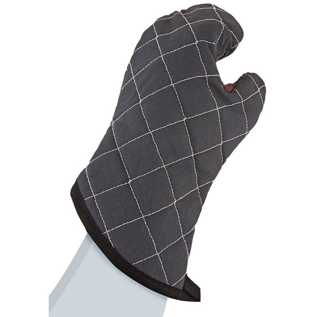 Flameguard Oven Mitt 17" Long, 1 Pair - Black