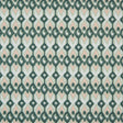 Green Geometric Ikat Printed Stretch Cotton Sateen