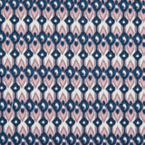 Purple Geometric Ikat Printed Stretch Cotton Sateen