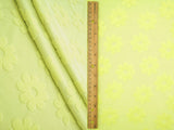1 Yard Daisy Floral Towel Jacquard Knit Fabric 250 GSM, 58/60'' Wide Polyester Spandex Blend