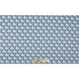 Blue Flying Birds Printed Cotton Sateen