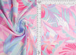 DTY Tropical Leaf Print Knit Fabric Pink