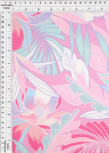 1 Yard Tropical Leaf DTY Stretch Knit Fabric 58/60 Inch Wide Soft Lightweight Material for Summer Outfits & DIY Crafts