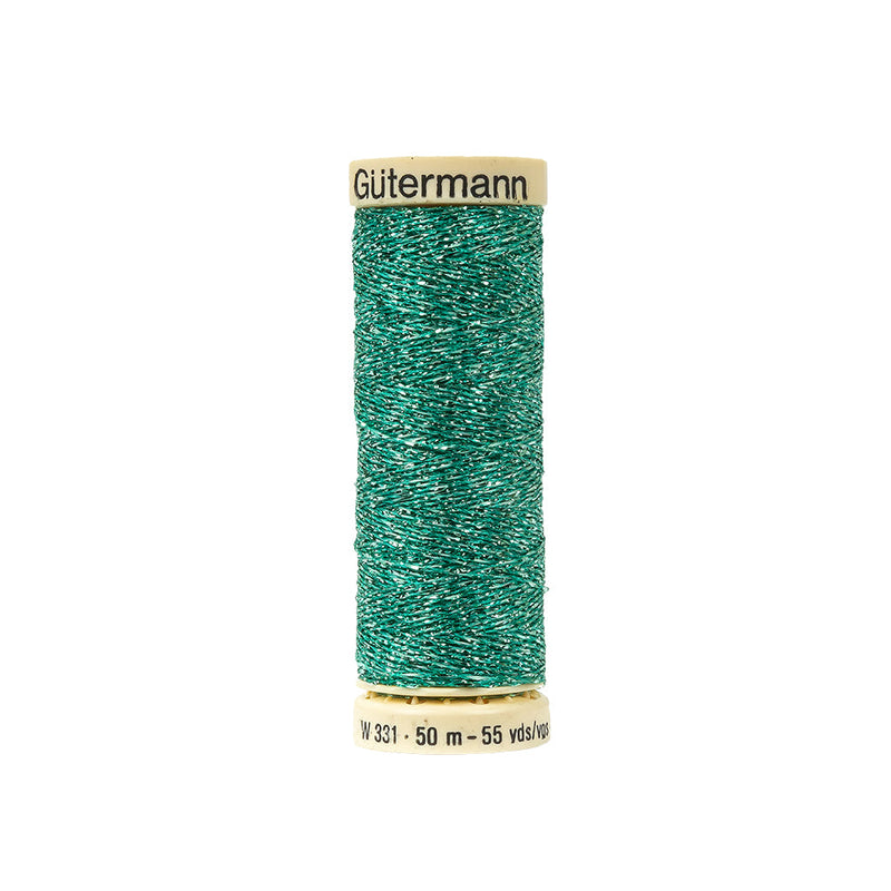 Gutermann Metallic Effect Thread 50m - 235 Aqua