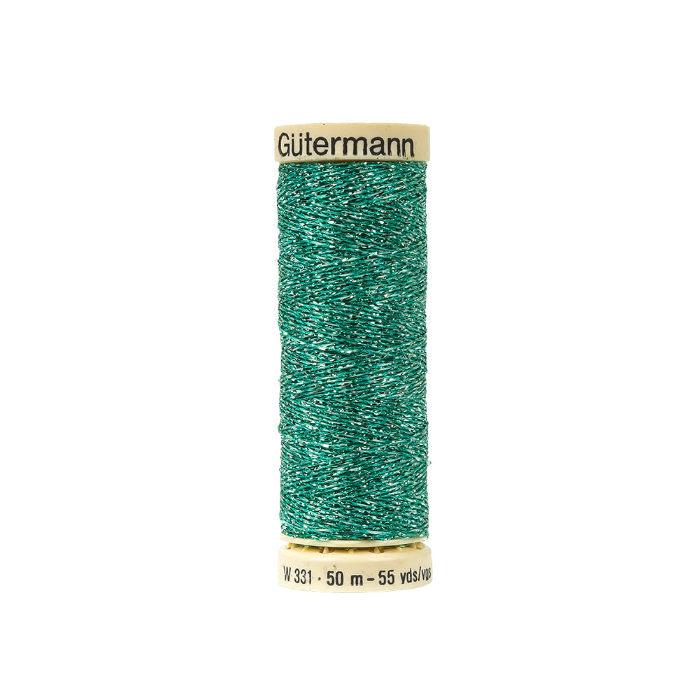 Gutermann Metallic Effect Thread 50m - 235 Aqua