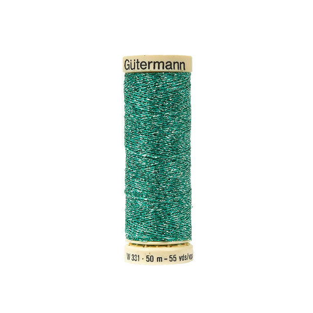 Gutermann Metallic Effect Thread 50m - 235 Aqua