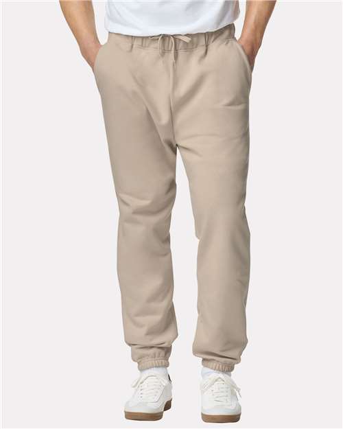Unisex Midweight Cotton Blend Pocket Sweatpants with Elastic Cuffs