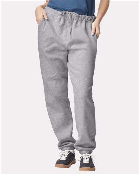Unisex Midweight Cotton Blend Pocket Sweatpants with Elastic Cuffs