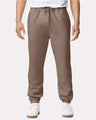 Unisex Midweight Cotton Blend Pocket Sweatpants with Elastic Cuffs
