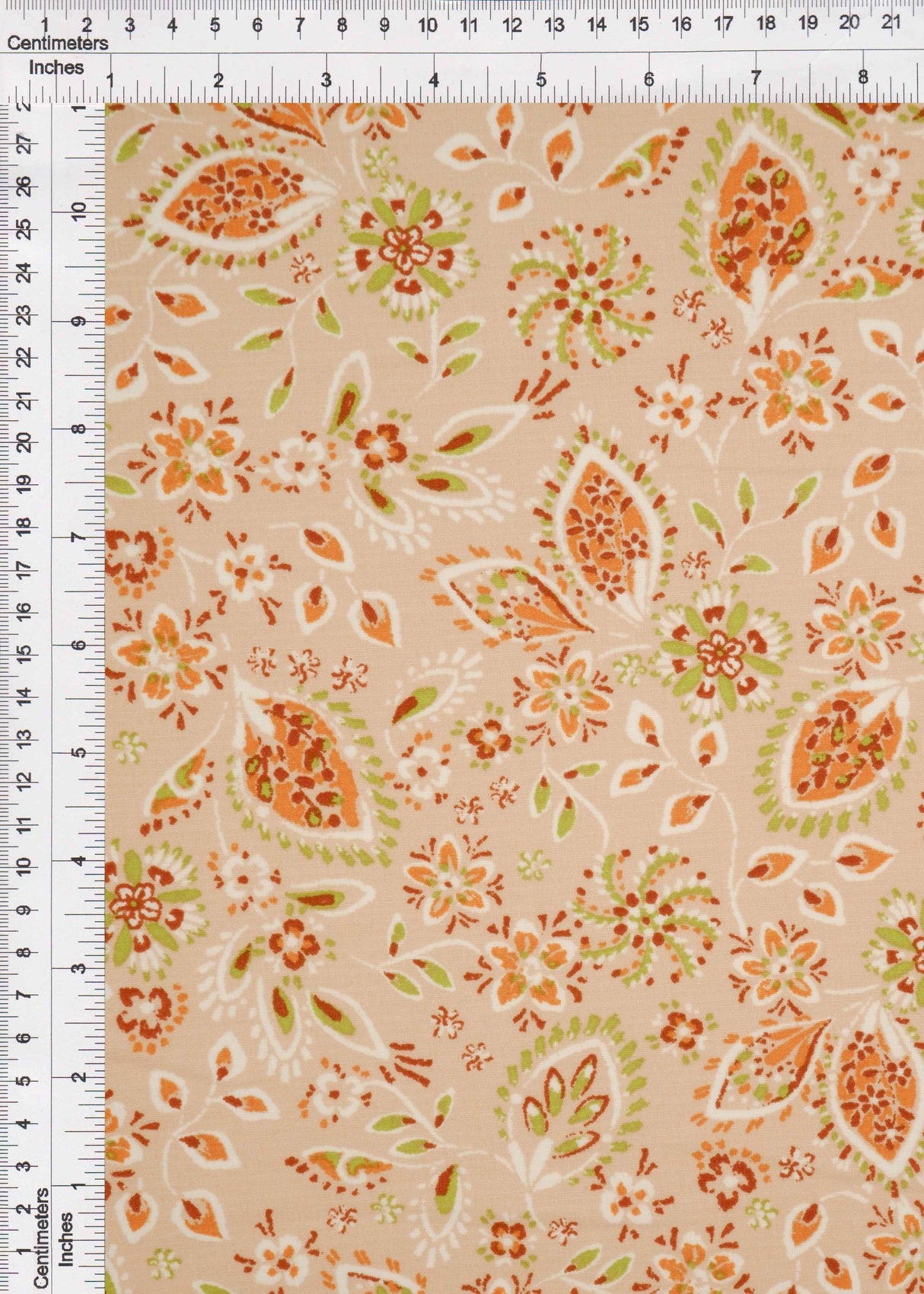 Floral Linen Look Woven Fabric