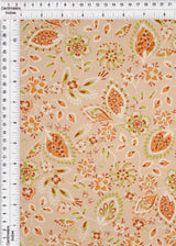 Floral Linen Look Woven Fabric