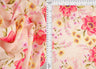Floral Printed Rayon Linen Slub Fabric