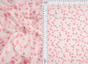 Floral Flocked Mesh Stretch Fabric