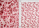 1 Yard Floral Flocking Mesh Fabric, 56/57'' Wide Polyester Spandex Blend
