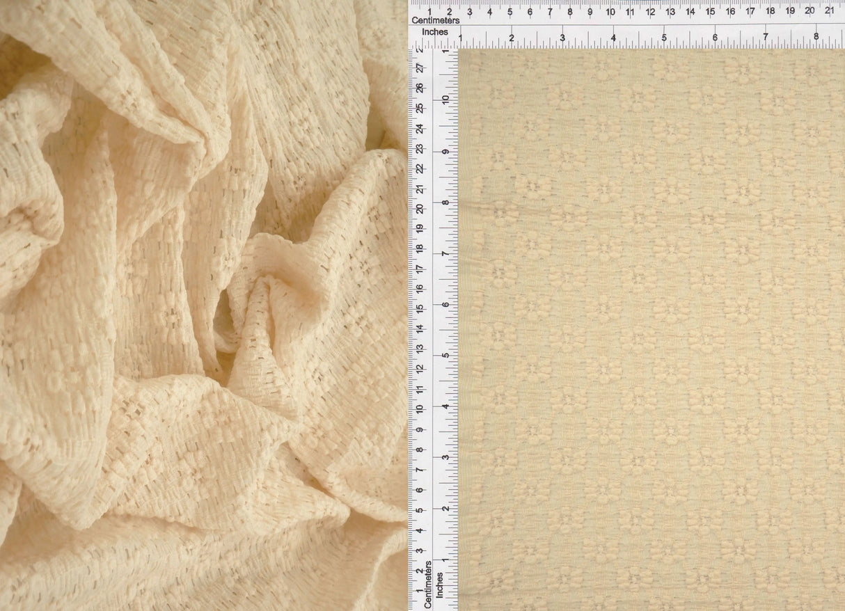 1 Yard Ditsy Floral Lace Fabric, 52/53? Wide Nylon Cotton Spandex Blend
