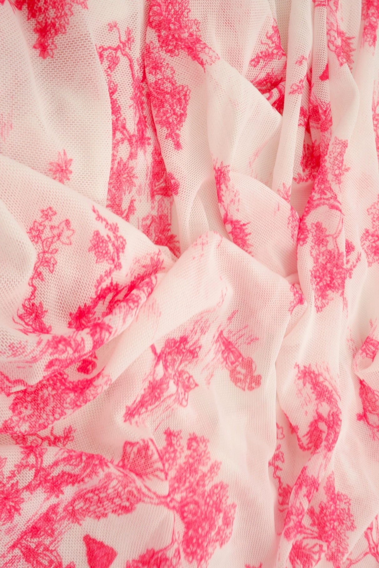 Printed Mesh Digital Toile Fabric