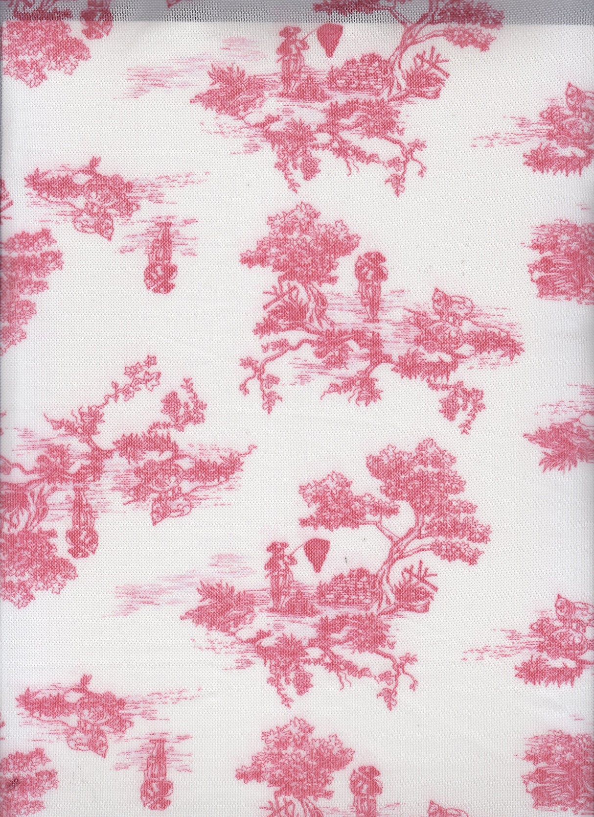 Printed Mesh Digital Toile Fabric