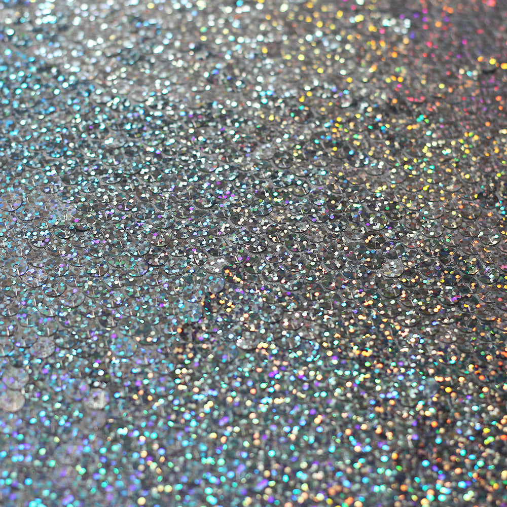 All-Over Holo Sequins Poly Spandex Fabric - Multiple Colors, Round Sequins, 56-58" Width (1 Yard)