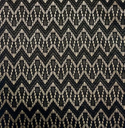 Satin Lace Cream Black