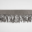 Italian Gray Suede Fringe with Knots 8.5"