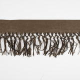 Italian Beige Suede Fringe with Knots - 8.5"