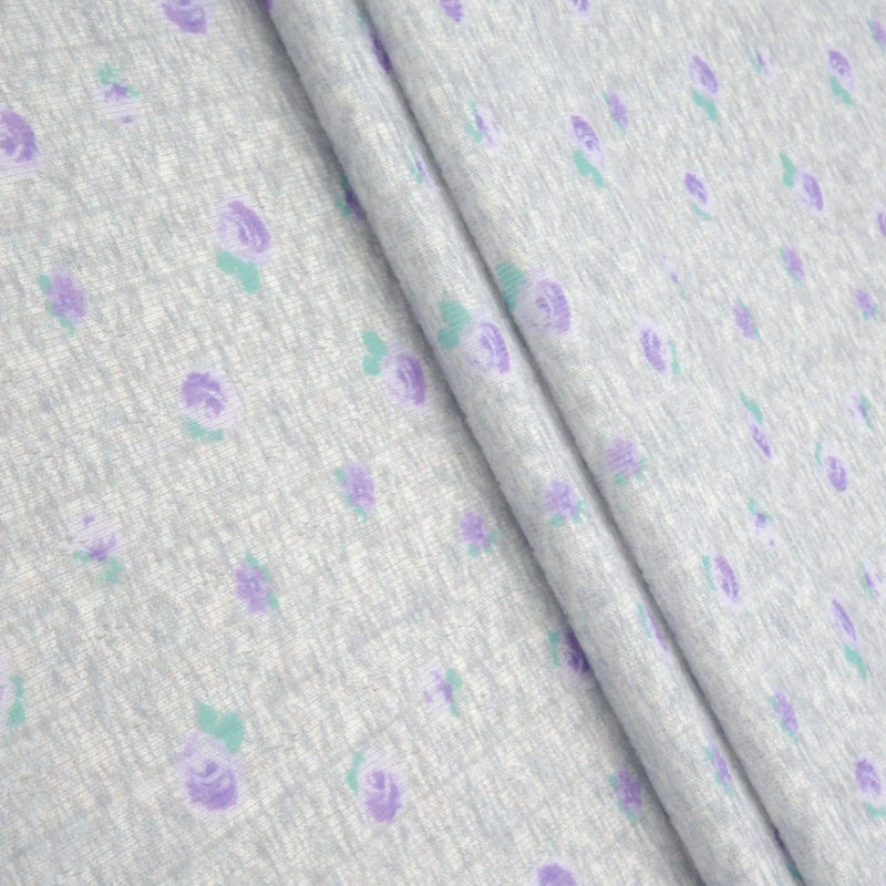Ditsy Floral Digital Print Pointelle Knit Fabric 58/60" Wide – 220 GSM