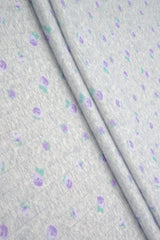 Pointelle Knit Ditsy Floral Print Fabric