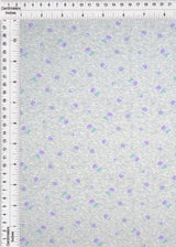 Pointelle Knit Ditsy Floral Print Fabric