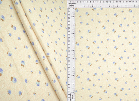 Pointelle Knit Ditsy Floral Print Fabric