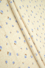 Pointelle Knit Ditsy Floral Print Fabric