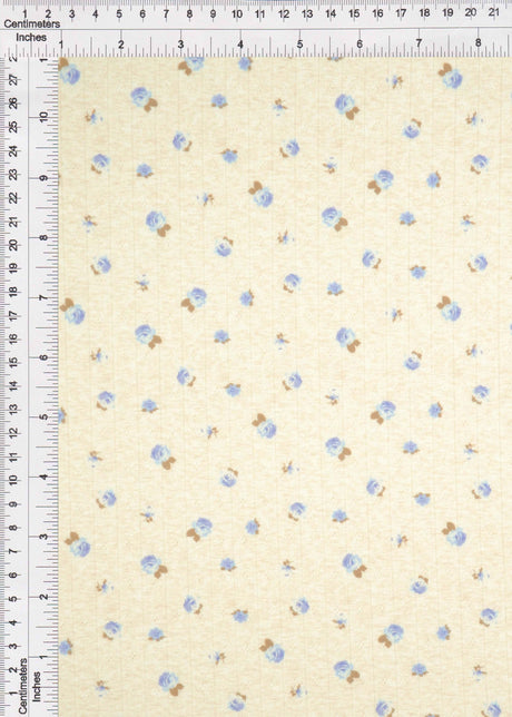 Pointelle Knit Ditsy Floral Print Fabric